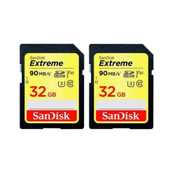 SANDISK Extreme PLUS 32GB SDHC-hukommelseskort - 100MB/s læse-/skrivehastighed - Klasse 10