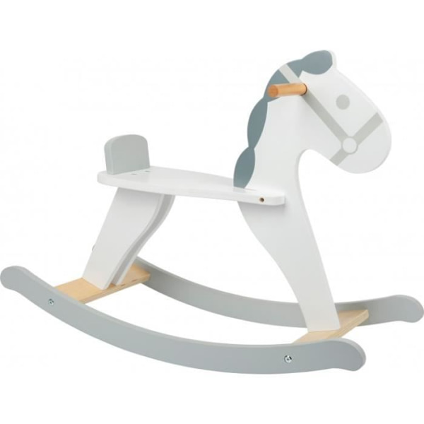 Skandijunior gyngehest i træ - LILLEFOD - 70 cm - Grå Grå
