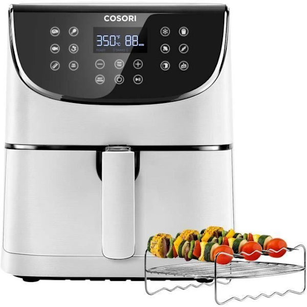 Fritøjs uden olie - COSORI - 5,5L - 11 programmer - 1700W - Keep Warm funktion Hvid
