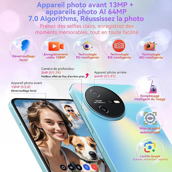 Avaamaton Oscal Tiger 12 6,78 tuumaa 24Go+256Go-SD 1To Kamera 64MP 5000mAh Android 13 NFC Kaksois-SIM GPS - Harmaa grå
