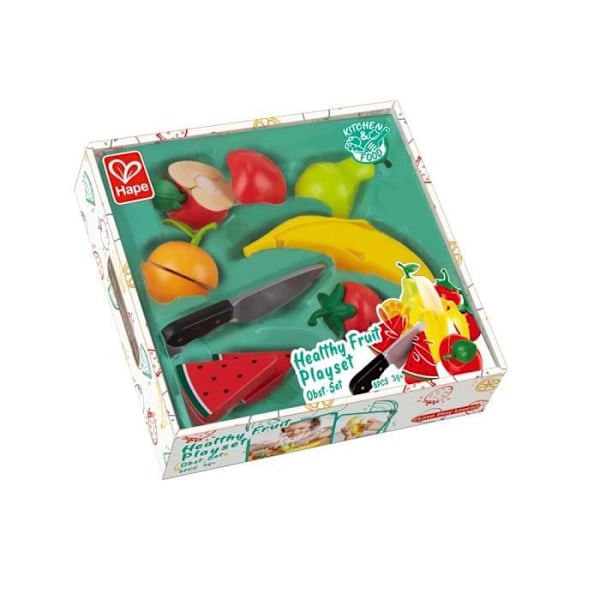 Puuhedelmäpeli - HAPE - Healthy Fruit Playset - 9 kpl - Monivärinen - Alkaen 3 vuotta Flerfarvet