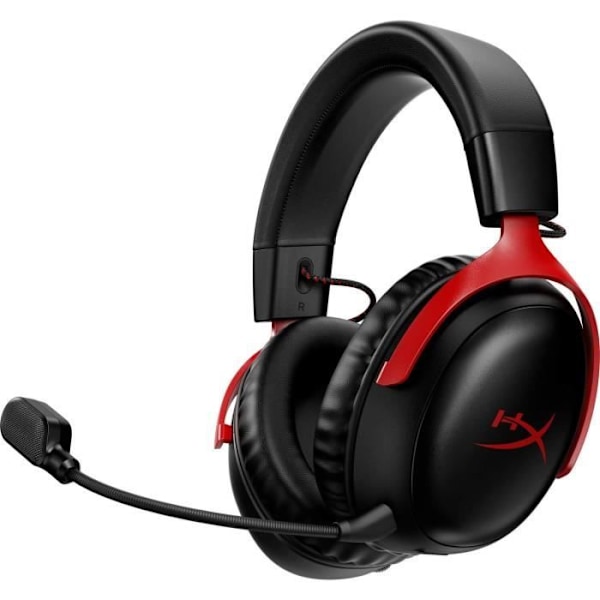 Trådløst Gaming Headset - HyperX Cloud III - til PC & konsol - Sort/Rød