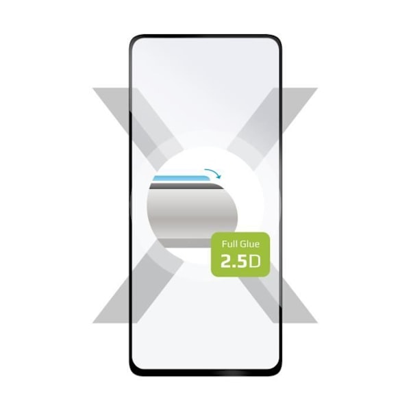 FAST Fulddækslet hærdet glasbeskytter til Samsung Galaxy A53 5G, fuldskærmsklæbende, sort