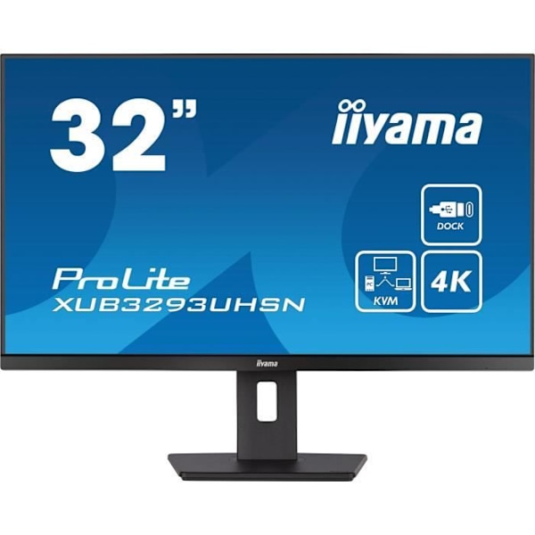 PC-skærm - IIYAMA - XUB3293UHSN-B5 - 32" IPS LED 4K 3840 x 2160 - 4ms - 60Hz - HDMI DP USB-C