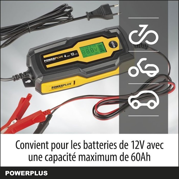 POWX4203 - Intelligent oplader - 12V 120Ah Gul