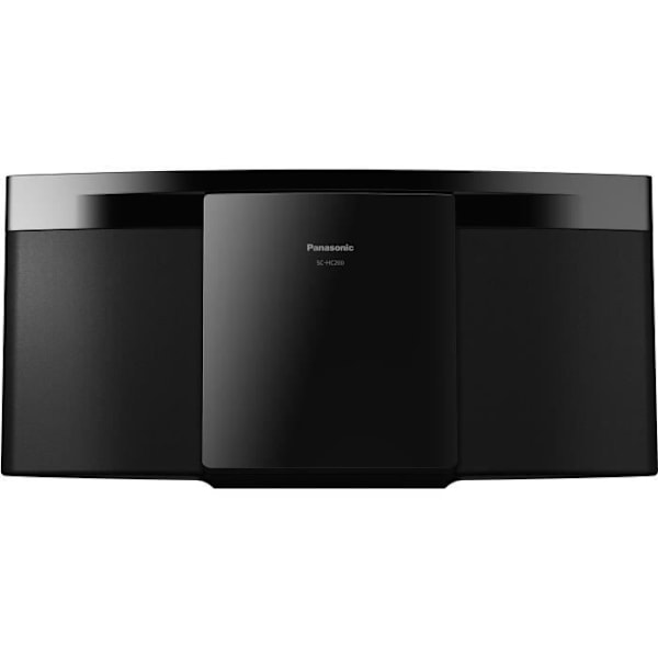 PANASONIC HC200-K tilsluttet mikrosystem - CD/MP3-afspiller, FM-radio - 20W - Sort Sort
