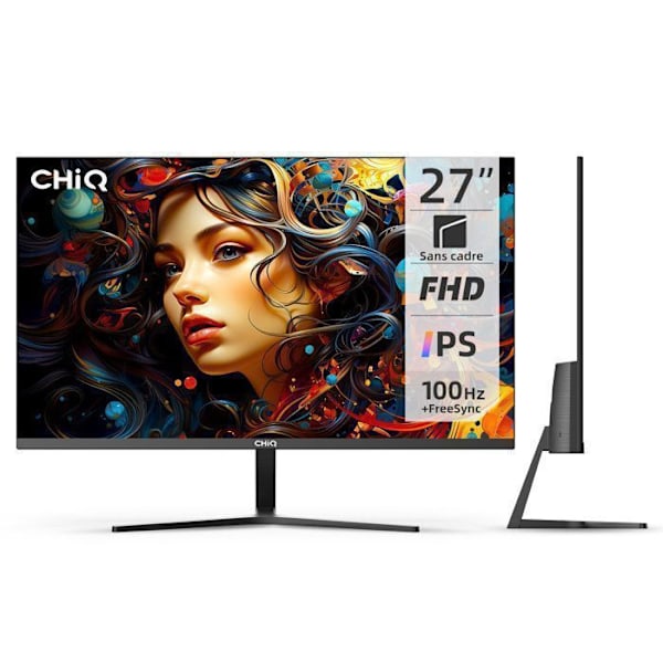 PC-skärm Monitor 27F650R CHiQ, 27'' 100Hz, FHD (1920 x 1080), IPS, 99% sRGB, HDMI, Integrerad högtalare, 2024