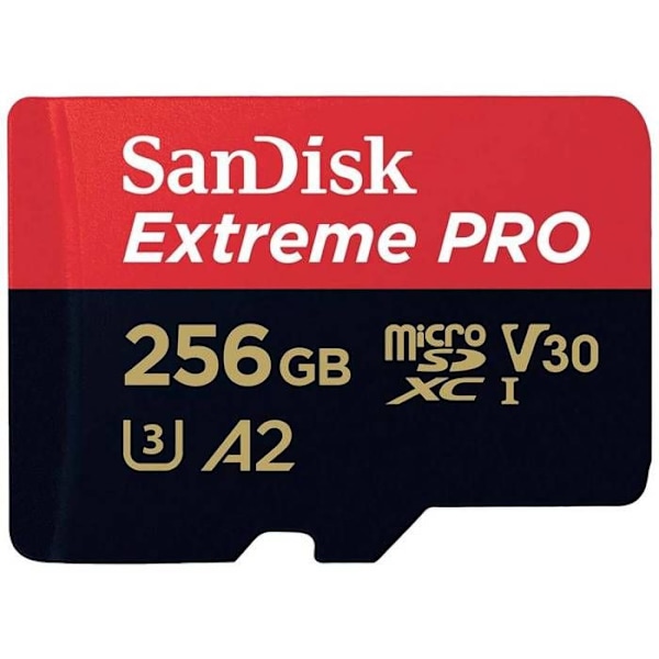 Minneskort - SanDisk - Extreme Pro - 256Go - Hastighet 200MB/s - UHS-I U3 V30