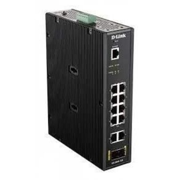 D-LINK DIS-200G-12S 10 portin hallittava Ethernet-kytkin - 2-kerroksinen tuettu - Modulaarinen - Kierretty pari, optinen kuitu