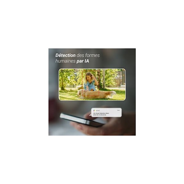 Overvågningskamera - EZVIZ - CS-H3c - Nattesyn - Kablet - 1080p mångfärgad