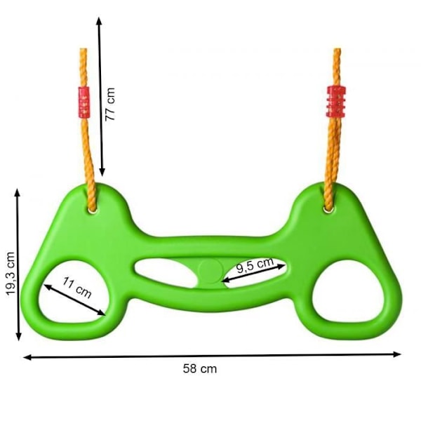 RING gymnastisk trapetsgunga - Barn - Grön - Styv plast - Anti-UV