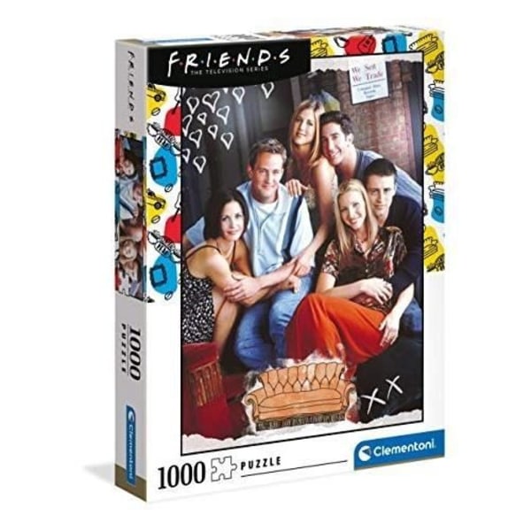 CLEMENTONI- FRIENDS NETFLIX-1000 BILAR-VUXEN PUSSEL GJORT I ITAL Flerfarvet