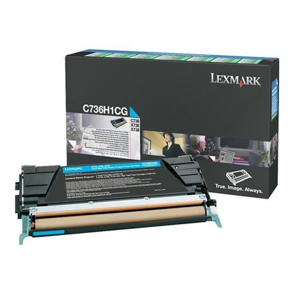LEXMARK C736, X736, X738 väriainekasetti - 10 000 sivua - syaani