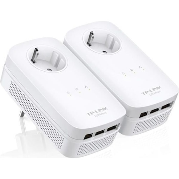 TP-LINK AV1200 Powerline Extender Kit 3 Ethernet-portar Vit