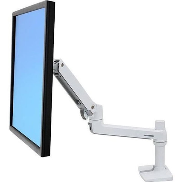 Monitorarm - ERGOTRON - LX - Aluminium - Klemmemontering - Skærm op til 34 tommer Hvid