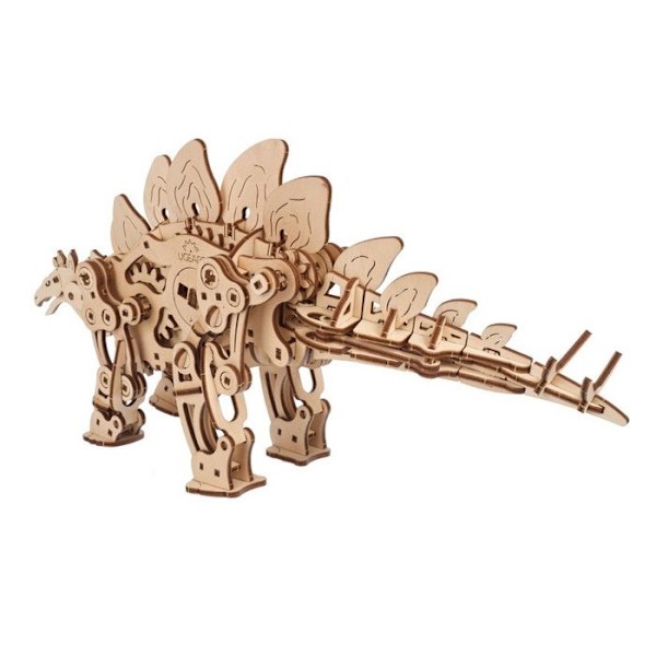 Stegosaurus - Ugears - 3D puzzle i træ Beige