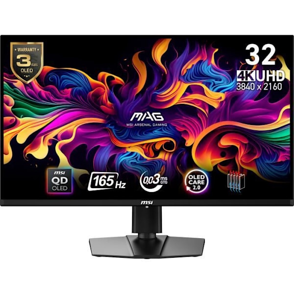 MSI MAG 321UP QD-OLED skærm pl Sort