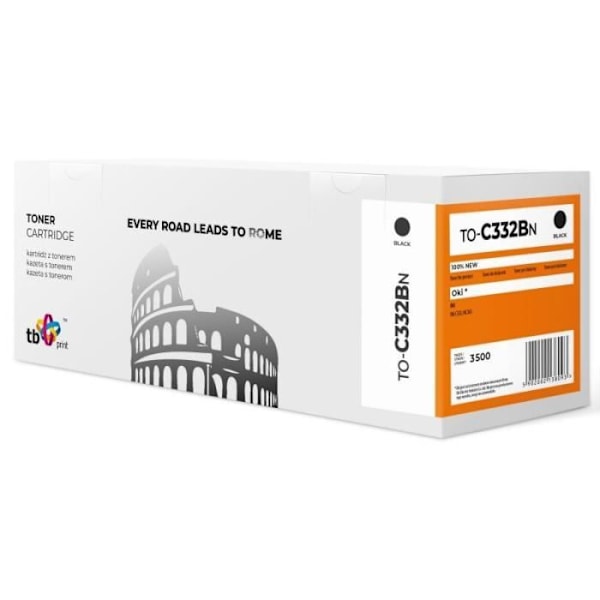 TB Print Toner for OKI C332 TO-C332BN BK 100 % uusi - 5902002138093