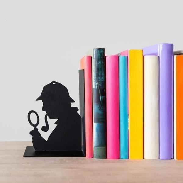 Balvi bogstøtte Sherlock 17 x 10 x 12 cm sort stål