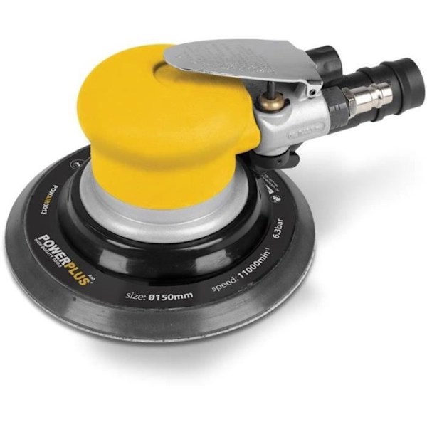 Pneumatisk vibrationsslibemaskine POWERPLUS - Ø150mm - POWAIR0013 grå, sort
