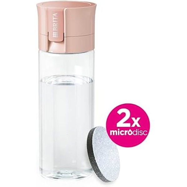 BRITA filterflaska - Vital - Aprikos - 2 MicroDisc-filter - 600 ml Aprikos