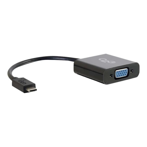 C2G USB 3.1 USB-C til VGA-videoadapter Ekstern USB 3.1 D-Sub-videoadapter Sort
