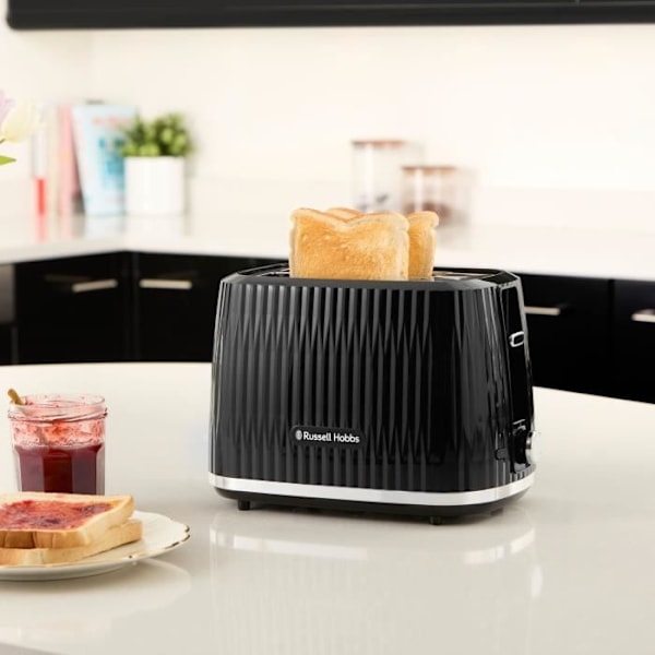Leivänpaahdin - RUSSELL HOBBS - EDEN - 800 W - 2 reikää - Musta Svart