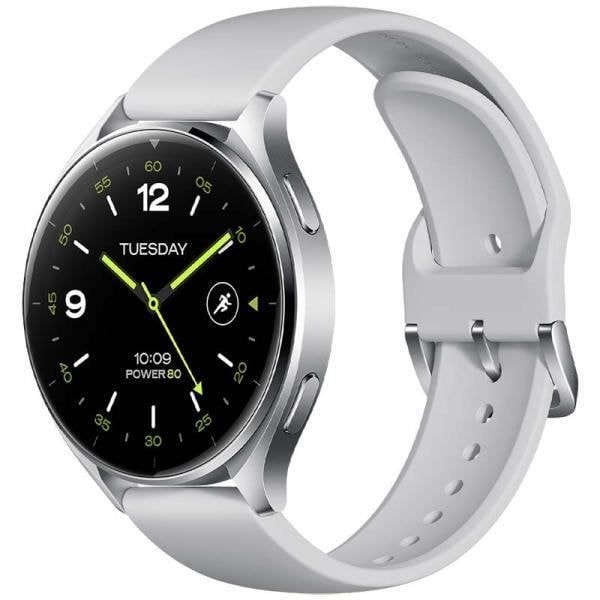 Xiaomi Watch 2 Watch - Grå - Hvid læderrem - Datasporing - Bluetooth