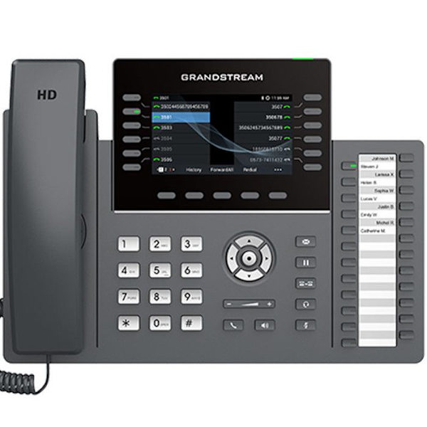 12-linjers professionel IP-telefon Sort