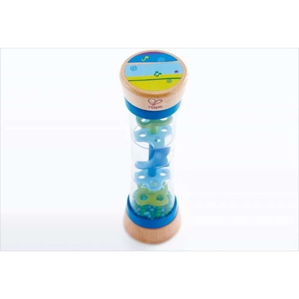 Blå regnpinne - HAPE - Rattle - Sensorisk utveckling - Blandat Flerfärgad