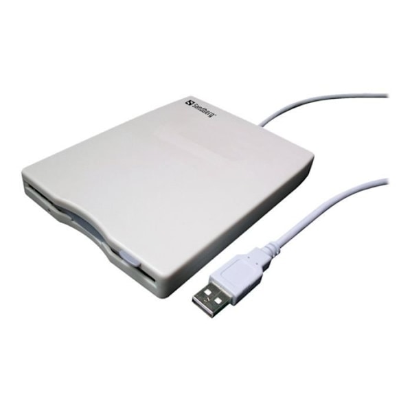 USB-disklæser - SANDBERG - Floppy Mini Reader - Ekstern - Kompatibel med 1.44 MB disketter - Sort