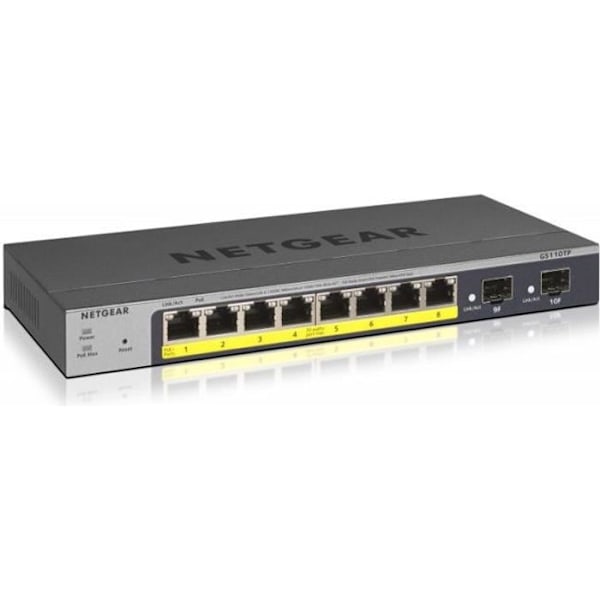 NETGEAR - gigabit niveau 2 8 porte+ 2 - 8 porte 1 Grå