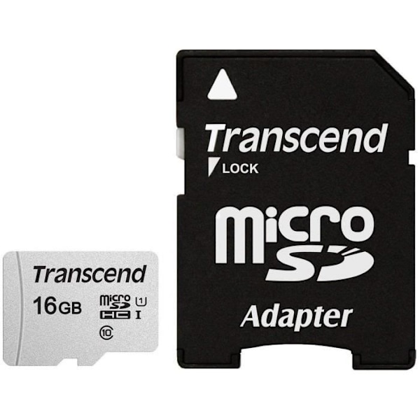 TRANSCEND 300S U1 16GB microSDHC UHS-I Flash-muistikortti