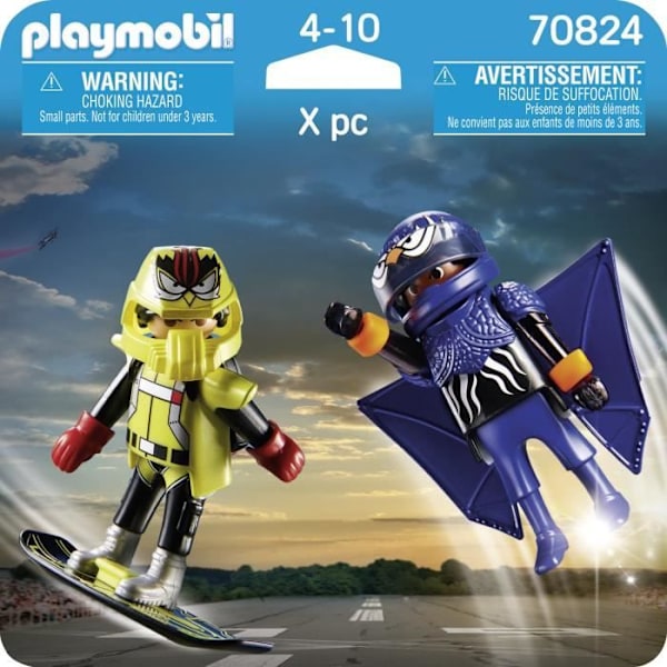 PLAYMOBIL - 70824 - Playmobil Duo - Air Stuntshow - Barn - Fra 4 år - Blandede materialer - Flerfarvet Flerfarvet