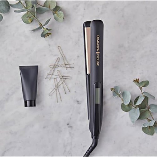 Remington glattejern [Smale keramiske plader 110 mm] PROluxe Midnight (OPTIheat Technology, Pro+ indstilling, styling i