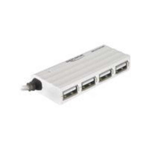 DeLock USB 2.0 HUB -keskitin - 4 porttia - Valkoinen