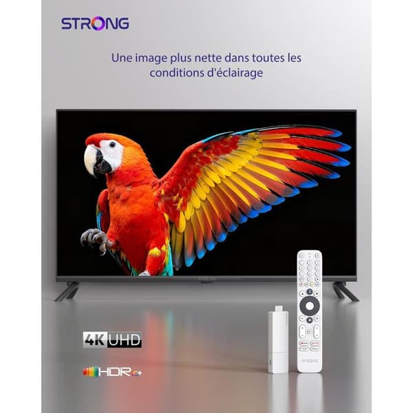 STRONG - LEAP-AIR - Streaming Box Google TV 4K - Chromecast - Wifi - Bluetooth - Google Assistant - Dolby Atmos/Vision - HDR