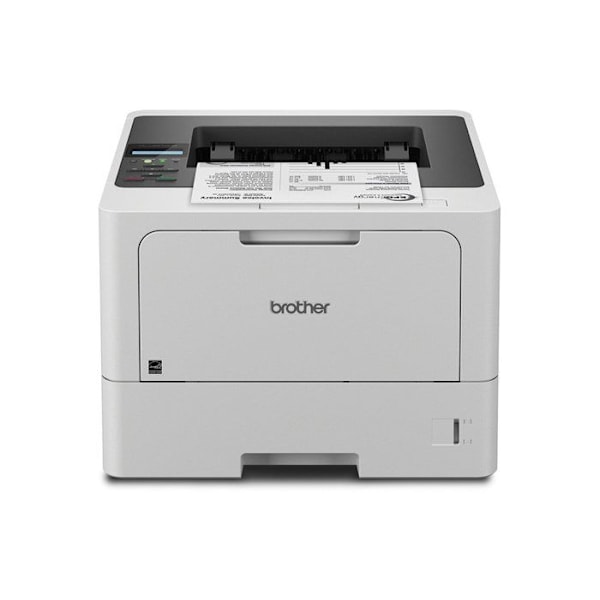 Monokrom printer - BROTHER - HLL5210DN - Netværk - 48 ppm - Duplex Sort, Hvid