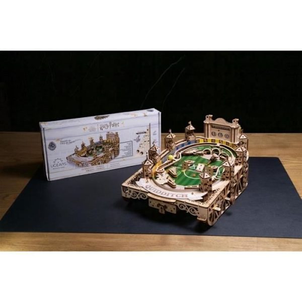 UGEARS Mekaniske Modeller: QUIDDITCH™ PINBALL 42,5x18,5x29,5cm, 402 dele, i træ, samlingstid 9 timer, æske 37,8x17x5cm, 14+