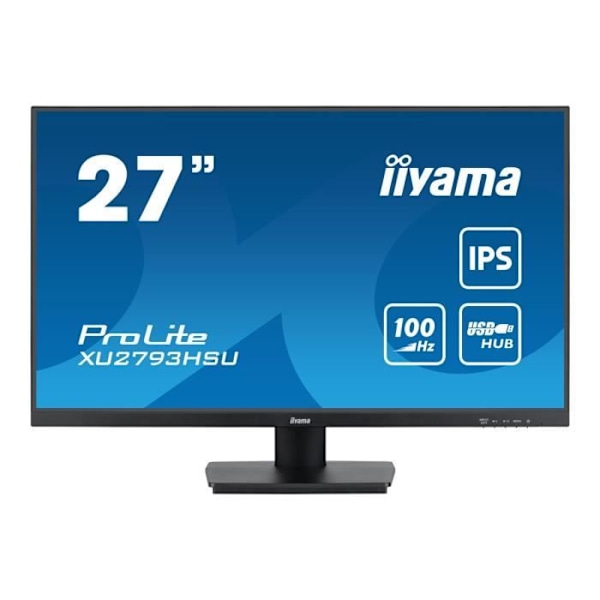 Iiyama XU2793HSU-B6 Office PC -näyttö 27'' ULTRATHIN 1920x1080, 100Hz, IPS-paneeli, 250 cd/m², ACR, kaiuttimet, 2x2.0 HUB-USB,