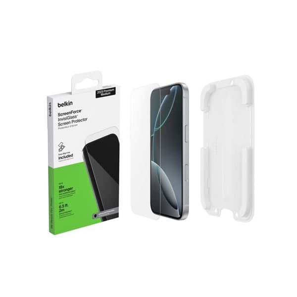 Skärmskydd - Belkin - ScreenForce - Repellerande - Kompatibel med iPhone - Hårdhet 9H