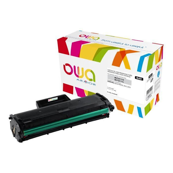 OWA sort omfabrikeret tonerpatron (alternativ til: Samsung MLT-D111S) til Samsung Xpress M2020, M2022, M2026, M2070,...