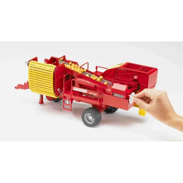 Grimme SE75-30 perunannostokone - BRUDER - Korkeussäädettävä - Juoksumatto ja kampi Rød