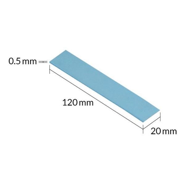 ARCTIC TP-3 120x20 mm, 0,5 mm - Termisk pudepakke med 4 stk.