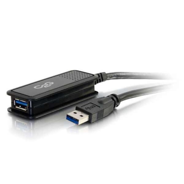 USB-kabelforlænger - C2G - USB Type A (M) til USB Type A (F) - 5 m - Sort