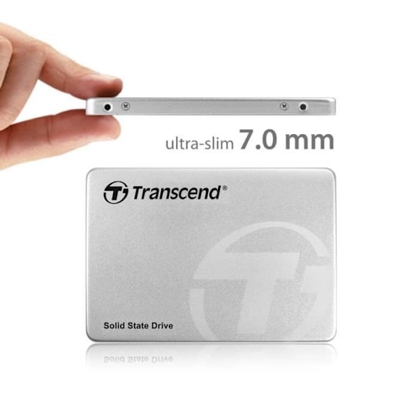 TRANSCEND SSD370 sisäinen SSD-asema - 256 Gt - 2,5" SATA3 MLC - iskunkestävä ja tärinää vaimentava