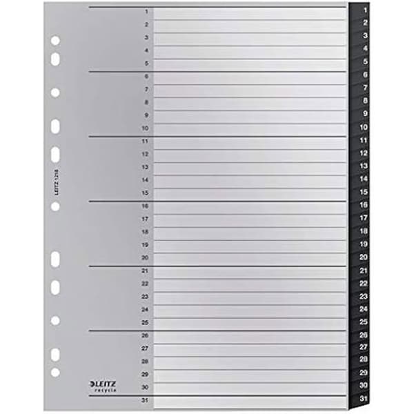 Interkalor - Leitz - 12180000 - A4 Extra-Stor - Plast 90% Återvunnen - Ekologisk Svart