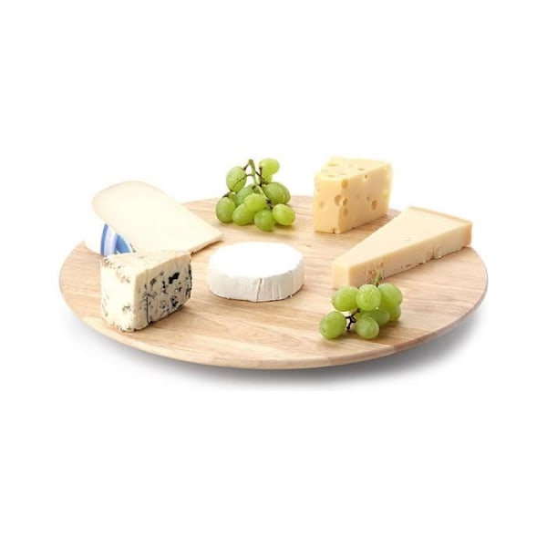 Continental Drehplatte aus Gummibaumholz, Servierplatte, Drehbrett, Drehteller, Käseplatte, Størrelse: Ø 46 x 3,5 cm, 3015