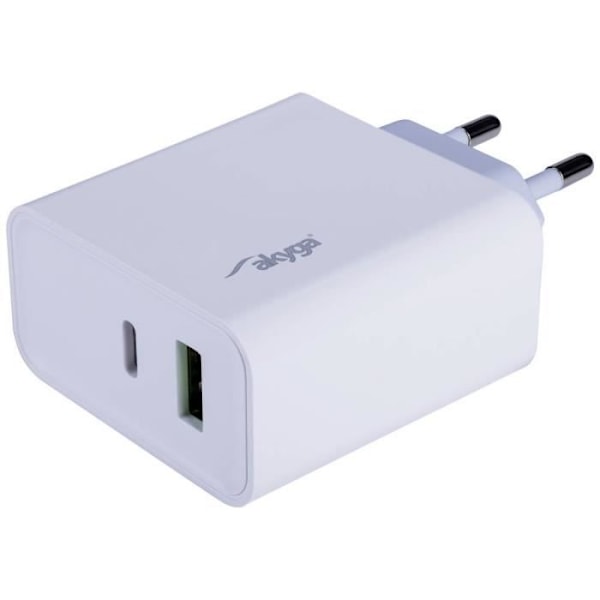 Akyga AK-CH-14 Matkapuhelimen laturi USB-C™, USB-A valkoinen