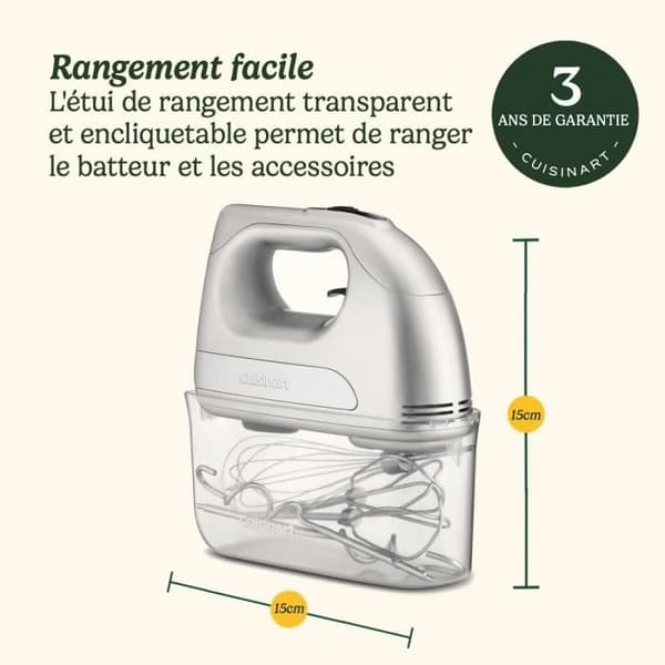 Elvisp - CUISINART - HM7U/E POWER ADVANTAGE® 7 hastigheter - 200 W - 7 hastigheter - Vit Vit